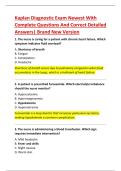 Kaplan Diagnostic Exam Newest With  Complete Questions And Correct Detailed  Answers&vert; Brand New Version 