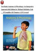 Test Bank Anatomy & Physiology&colon; An Integrative Approach 4th Ed &lpar;McKinley&rpar; All Chapters 1&ndash;29