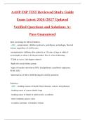 AANP FNP TEST Reviewed Study Guide  Exam Latest 2026&sol;2027 Updated  Verified Questions and Solutions A&plus;  Pass Guaranteed
