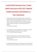 AANP Retired Questions Part 2 Study  Guide Exam Latest 2026&sol;2027 Updated  Verified Questions and Solutions A&plus;  Pass Guaranteed
