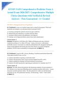 ATI RN VATI Comprehensive Predictor Form A Actual Exam 2026&sol;2027&colon; Comprehensive Multiple Choice Questions with Verified & Revised Answers &ndash; Pass Guaranteed - A&plus; Graded