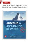 Auditing & Assurance Services 9th Edition Test Bank &vert; Louwers & Strawser Exam Prep