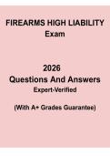 Firearms High Liability &vert; Safety and Liability Study Guide PDF