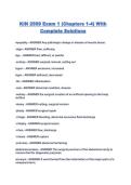 KIN 2509 Exam 1 &lpar;Chapters 1-4&rpar; With Complete Solutions