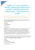 GEB3017 UF - Exam 1 Actual Exam 2026&sol;2027&colon; Questions and Verified Answers &vert; Graded A&plus; with Detailed Answers for Business Success &ndash; Pass Guaranteed - A&plus; Graded