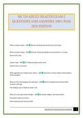 NR 324 ADULT HEALTH EXAM 2 QUESTIONS AND ANSWERS 100&percnt; PASS 2026 EDITION