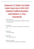 Tennessee C7 Study Test Study  Guide Exam Latest 2026&sol;2027  Updated Verified Questions  and Solutions A&plus; Pass  Guaranteed