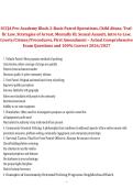 SCCJA Pre-Academy Block 2 &ndash; Basic Patrol Operations&comma; Child Abuse&comma; Traffic Law&comma; Arrest Strategies&comma; Mentally Ill&comma; Sexual Assault&comma; Intro to Law&comma; Courts&sol;Crimes&sol;Procedures&comma; First Amendment &ndash; Actual Comprehensive Exam Questions with 100&percnt; Correct Answers 2026&sol;20