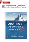 Auditing & Assurance Services 9th Edition &lpar;Strawser & Louwers&rpar; Exam Prep with Answers