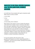 NACE PN TO RN FINAL REVIEW MANUAL 2026 TESTED QUESTIONS CORRECT ANSWERS