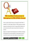 PMI Certified Professional in Managing AI &lpar;PMI-CPMAI&rpar; &ndash; Project Management Institute &ndash; 2026 &ndash; AI project management exam questions and answers