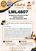 LML4807 Assignment 2 &lpar;COMPLETE ANSWERS&rpar; Semester 2 2026 - DUE September 2026