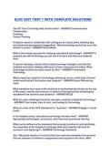 ELRC 2507 TEST 1 WITH COMPLETE SOLUTIONS