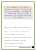 MIDTERM EXAM&colon; NR 568 &lpar;NR568&rpar; ADVANCED PHARMACOLOGY FOR THE ADULT-GERONTOLOGY PRIMARY CARE NURSE PRACTITIONER EXAM QUESTIONS AND ANSWERS 100&percnt; PASS 2026 EDITION