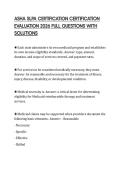 ASHA SLPA CERTIFICATION CERTIFICATION EVALUATION 2026 FULL QUESTIONS WITH SOLUTIONS