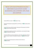 NR565 ADVANCED PHARMACOLOGY MIDTERM EXAM STUDY GUIDE QUESTIONS AND ANSWERS 100&percnt; PASS 2026 EDITION