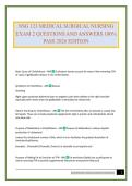 NSG 123 MEDICAL SURGICAL NURSING EXAM 2 QUESTIONS AND ANSWERS 100&percnt; PASS 2026 EDITION