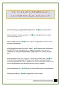 NSG 123 EXAM 2 QUESTIONS AND ANSWERS 100&percnt; PASS 2026 EDITION