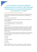 CM 2113 Wang Test 2 Actual Exam 2026&sol;2027&colon; Questions and All Correct Answers &vert; 100&percnt; Solved and Guaranteed Success for Construction Management &ndash; Pass Guaranteed - A&plus; Graded