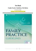 Test Bank for Family Practice Guidelines&comma; 5th Edition&period; By Cash&comma; Glass &  Shepherd Mullen &vert; Complete All Chapters &vert; 100&percnt; Verified Questions & Answers &vert; Latest Edition Nurse Practitioner Exam Prep