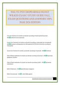 NSG 552 PSYCHOPHARMACOLOGY WILKES EXAM 3 STUDY GUIDE FALL&period; EXAM QUESTIONS AND ANSWERS 100&percnt; PASS 2026 EDITION