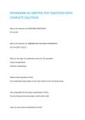 PATHFINDER HLZ WRITTEN TEST QUESTIONS WITH COMPLETE SOLUTIONS