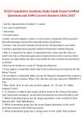 SCCJA Cumulative Academy Study Guide Exam &ndash; Certified Questions with 100&percnt; Correct Answers 2026&sol;2027 &ndash; South Carolina Criminal Justice Academy