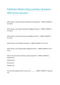 Pathfinder Written Sling Load Exam Questions With Correct Answers 