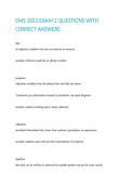 EMS 1021 EXAM 2 QUESTIONS WITH CORRECT ANSWERS 
