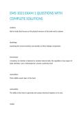 EMS 1021 EXAM 1 QUESTIONS WITH COMPLETE SOLUTIONS 