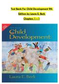 Test Bank For Child Development 9th  Edition by Laura E&period; Berk Chapters 1 &ndash; 1