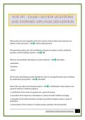 NUR 307 - EXAM 1 REVIEW QUESTIONS AND ANSWERS 100&percnt; PASS 2026 EDITION