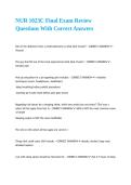 NUR 1023C Final Exam Review Questions With Correct Answers