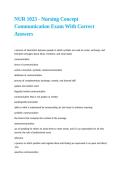 NUR 1023 - Nursing Concept Communication Exam With Correct Answers&period;