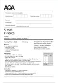 AQA A-level PHYSICS Paper 3BD JUNE 2025 QUESTION PAPER&colon; Turning points in physics 