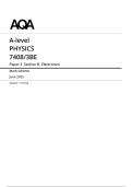 AQA A-level PHYSICS Paper 3BE JUNE 2025 MARK SCHEME&colon; Electronics  