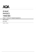 AQA A-level PHYSICS Paper 3BC JUNE 2025 QUESTION PAPER AND MARK SCHEME