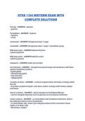 HTHS 1104 MIDTERM EXAM WITH COMPLETE SOLUTIONS