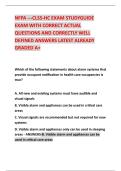 NFPA ---CLSS-HC EXAM STUDYGUIDE EXAM WITH CORRECT ACTUAL QUESTIONS AND CORRECTLY WELL DEFINED ANSWERS LATEST ALREADY GRADED A&plus;