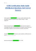 CCMA Certification Study Guide 2026&vert;Latest Questions And Correct Answers