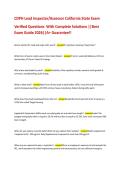2026 CDPH Lead Inspector&sol;Assessor Exam Guide&colon; California Latest Update &ndash; Guaranteed A&plus; 
