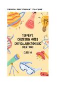 CBSE Class 10 Science &lpar;NCERT&rpar; &ndash; Chapter 1 Chemical Reactions and Equations Complete Notes & Explanation