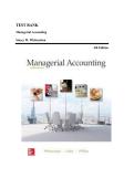 Managerial Accounting 4th edition by Stacey Whitecotton Test Bank &vert;ISBN&colon; 9781260565447&vert; Guide A&plus;