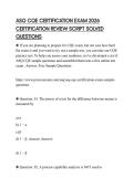 ASQ CQE CERTIFICATION EXAM 2026 CERTIFICATION REVIEW SCRIPT SOLVED QUESTIONS