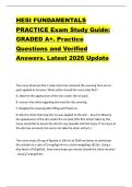 HESI FUNDAMENTALS  PRACTICE Exam Study Guide&colon;  GRADED A&plus;&period; Practice  Questions and Verified  Answers&period; Latest 2026 Update 