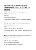 ASQ CQE CERTIFICATION EXAM 2026 COMPREHENSIVE STUDY GUIDE COMPLETE ANSWERS