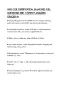 ASQ CQE CERTIFICATION EXAM 2026 FULL QUESTIONS AND CORRECT ANSWERS GRADED A&plus;