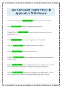 Iowa Core Exam Review Pesticide Applicators 2026 Manual