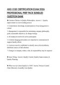 ASQ CQE CERTIFICATION EXAM 2026 PROFESSIONAL PREP PACK BUNDLED QUESTION BANK