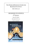 Business Statistics &lpar;4th Edition&rpar; &ndash; Test Bank & Resource Guide with Exam Questions and Answers &vert; Sharpe&comma; De Veaux & Velleman